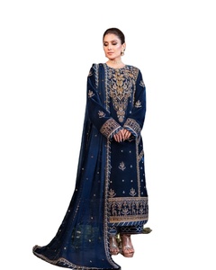 Vestido indio paquistaní bordado de terciopelo, Kameez Salwar, con trabajo manual pesado, oferta, 2022 - Product Image 1