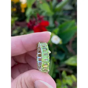 Bague en péridot naturel, argent sterling 925, bague en pierres précieuses faite à la main pour femmes, fournisseur de bijoux en gros - Product Image 3
