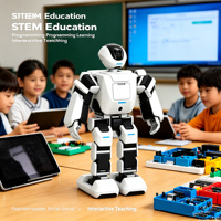 Robot humanoïde programmable 17 DOF STM32+RK3568 à double calcul, kit robot éducatif bipède pour la marche, programmation Python par blocs