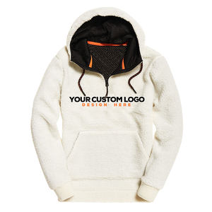 2026 Wholesale Custom Logo Soft Winter <b>Sherpa</b> <b>Hoodie</b> <b>Men's</b> Heavyweight Pullover Arctic Velvet 100% Cotton Eco-Friendly Quick Dry - Product Image 2