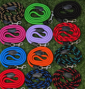 Correa de plomo para perro de cuerda fuerte 47 "/120cm de largo con acabado de cuero negro - Product Image 4