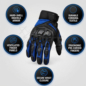 Winter Cordura Motorbike Gloves Waterproof Touchscreen Compatible Flexible <b>Finger</b> Design Adjustable Wrist <b>Strap</b> for Unisex - Product Image 5