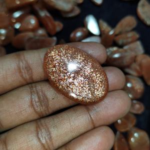 Pierre de soleil en cristal naturel de haute qualité AAA + pierre de soleil de feu naturelle de qualité Cabochon de taille libre pierre en vrac - Product Image 4