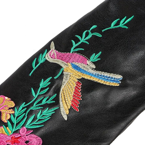 Promotion2025 nueva moda abrigo de piel de cordero genuino chaqueta de cuero de piel recortada para mujer chaqueta de bombardero B3 - Product Image 5