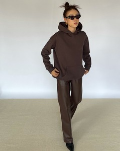 Sudaderas con capucha de alta calidad sueltas con logotipo personalizado para mujer, sudaderas con capucha de moda para mujer al por mayor - Product Image 4
