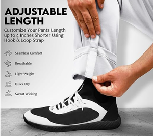 Men <b>Baseball</b> Pants Stretch Fit Athletic Uniform Trousers with Pockets Elastic Waist Belt Loops Quick Dry - Product Image 5