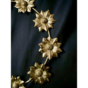 ดอกไม้แบบมีสายทำด้วยมือกรอบสีทองแบบนอร์ดิกที่ทันสมัยดอกไม้ติดผนังทำจากโลหะหรูหราตกแต่งบ้าน - Product Image 6