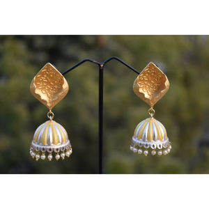 Pendientes de aro de plata con acabado mate dorado para niñas y mujeres, joyería hecha a mano, a la moda, venta al por mayor - Product Image 3