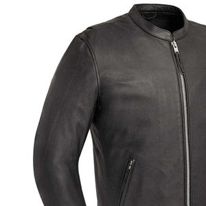 Venta directa de fábrica Chaqueta de cuero de invierno para hombre de alta demanda en color sólido - Product Image 5
