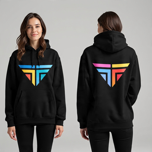 Pull à capuche OEM 500gsm polaire coton polyester pour femmes/Fabricant de sweat à capuche pour femme logo personnalisé et matériau respirant - Product Image 3