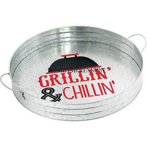 Haute Qualité Galvanisé Étain Alimentaire Plateau Corde Poignées Nouveau Look Motif Table Décoration Serverware Excellent pour la Sécurité Alimentaire - Product Image 6