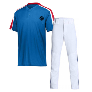 ชุดยูนิฟอร์มเบสบอลแบบขายส่งสำหรับทุกเพศ แห้งเร็ว ระบายอากาศได้ดี ผลิตจากโพลีเอสเตอร์ 100% พิมพ์ลายดิจิทัล พร้อมเทคนิคการพิมพ์แบบพิเศษ สามารถสั่งทำชื่อทีมได้ - Product Image 1