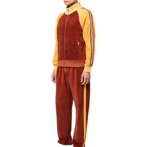 Chándal de terciopelo para hombre, chaqueta para correr, pantalón de sudor, Color sólido, limpio, ecológico, conjunto de chándal de terciopelo de 400 gramos - Product Image 1