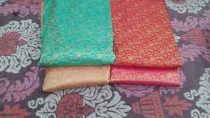 Luxury High Quality 100% Brocade Silk Jacquard Woven Fabric Printed Organic for Girls Boys Dresses Upholstery Traditional Attire - Product Image 5