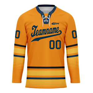 Camisetas de Hockey sobre Hielo de Poliéster de Secado Rápido Personalizadas al por Mayor, Ropa Deportiva Transpirable con Impresión por Sublimación, Uniformes de Equipo - Product Image 1