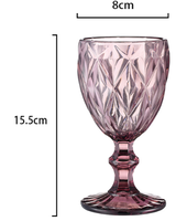 Copas de Vino de Vidrio Soplado a Mano, Clásicas, Premium, con Relieve, Libres de Plomo, con Colores y Logotipo Personalizables para Restaurantes, Eventos, Venta al Por Mayor