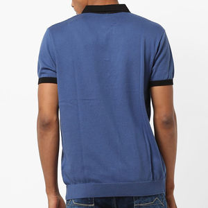 Tissu tricoté anti-rides à motif uni brodé et anti-rides pour hommes, grande taille 100% coton pour polos, conception personnalisée - Product Image 3