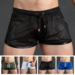 Shorts de sport à séchage rapide pour hommes été plage décontracté Fitness entraînement Gym maille respirant doux troncs vêtements pantalons courts - Product Image 3