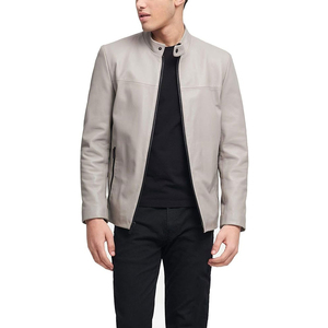 Chaqueta de lona y cuero para hombre, de grosor estándar, al por mayor, de alta calidad, estilo nuevo, para invierno, con cuello alto, para exteriores, a la moda. - Product Image 3