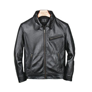 แจ็กเก็ตหนังแกะแท้สำหรับผู้ชาย, แจ็กเก็ตหนังแกะขนาดพลัสไซส์ระบายอากาศได้สำหรับผู้ชาย - Product Image 4