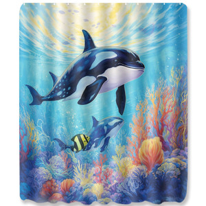 Custom Printed Waterproof Shower Shower <b>Curtain</b> for Bathroom Waterproof Polyester <b>with</b> <b>Hooks</b> - Product Image 5