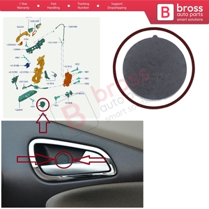 Plaque de cache-vis de poignée de porte intérieure avant BDP1142 noire 1550177 pour Fiesta 2008-2012 - Product Image 5