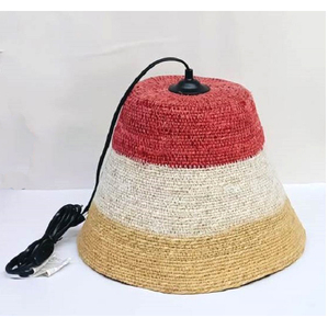 Abat-jour en jonc de mer bohème écologique en rotin naturel tissé paille herbe de mer couvercle de lampe pour la décoration de la chambre lampes d'éclairage - Product Image 1