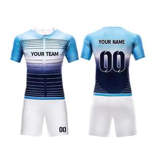 Conjuntos de Camisetas de Fútbol Sublimadas Unisex de Manga Corta, Uniformes de Equipo Personalizados, 100% Poliéster, Secado Rápido y Transpirable - Product Image 4