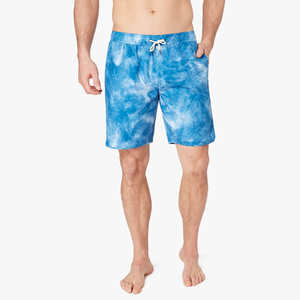 Short de gymnastique athlétique pour hommes Short d'entraînement de fitness à motif solide en polyester pour l'entraînement en salle de sport - Product Image 2