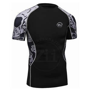 Camisetas de Compresión de Manga Corta para Hombre, Color Sólido, Transpirables, Ligeras, Tallas Grandes, Ropa de Verano Ajustada - Product Image 2