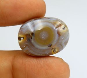 Cabujón de Ágata Natural, Corte Ovalado, Liso, 25X19X9MM, Piedra Preciosa para Joyería - Product Image 2