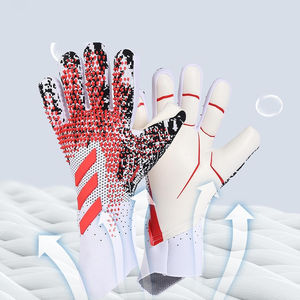 Gants de gardien de but de football antidérapants, protection des mains, gants de gardien de but professionnels, taille 7, rouge et blanc, respirants avec OEM - Product Image 6