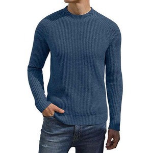 Pull tricoté Slim Fitness décontracté blanc haute rue Style respirant vêtements pour hommes tricots chandails bas quantité minimale de commande nouveauté - Product Image 5