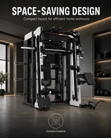 Máquina Smith Multifuncional para Entrenamiento Completo en Interiores, Rack de Fitness para Sentadillas y Press de Banca