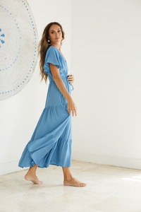Venta al por mayor de moda Tie Dye Maxi vestido con brazo largo Casual Wear estilo de camisa de moda por los exportadores - Product Image 6