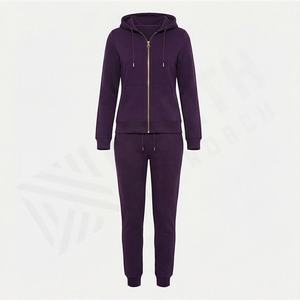 Vêtements de jogging en gros, meilleur fournisseur, taille adulte, survêtement pour femmes, coupe confortable, manches longues, ensemble zippé à séchage rapide, vêtements de sport pour la salle de sport - Product Image 1