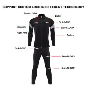2025 Logo personnalisé ajusté survêtement 2 pièces Sport Jogging costumes plaine Football survêtement pour hommes enfant - Product Image 3