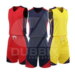 Maillot de basket-ball personnalisable 100% polyester, ensemble de vêtements de sport pour hommes et femmes, ensembles de match de ligue, taille plus, XS, saison estivale, uni, personnalisé - Product Image 3