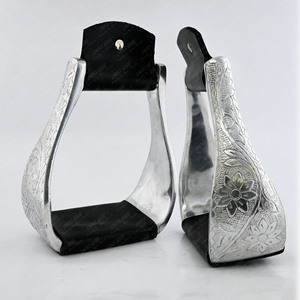 แท่นโกลนสำหรับขี่ม้าแบบเอียงที่ได้รับคะแนนสูงสุดเตียงเท้ากว้างแบบมีมุมอานแบบอังกฤษน้ำหนักเบาทนทาน - Product Image 3