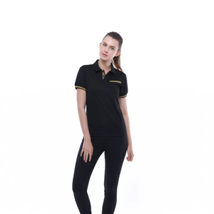 เสื้อยืดคอกลมผ้าฝ้ายผสมโพลีเอสเตอร์แขนสั้นปักลายแบบมินิมอลไม่ยับ - Product Image 2