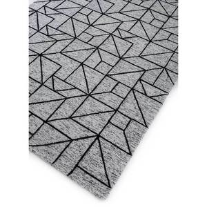 Tapis en laine et viscose tufté à la main TNQ-25 Contour gris noir, grand rectangle géométrique pour chambre à coucher, chambre d'adolescent, couloir, 10 mm, fait main - Product Image 2