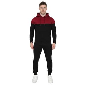 Pull à capuche et pantalon de survêtement de couleur unie pour homme, ensemble deux pièces de qualité supérieure, ODM - Product Image 3
