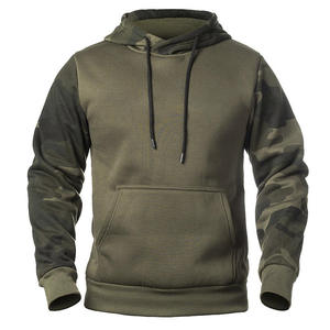Custom Heavyweight Fitted Camo Hoodie Algodón Poliéster French Terry Vintage Pullover Gimnasio Camuflaje Hoodie Hombres Sudadera Casual - Product Image 4