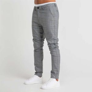 Pantalon anti-rides pour homme Pantalon à carreaux gris polyvalent teint uni-Coupe confortable et design intemporel pour toute occasion - Product Image 3