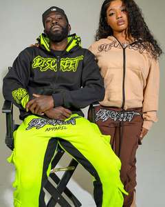 Sudaderas con capucha personalizadas de alta calidad Heavyweight 100% algodón French Terry Puff Printing Streetwear Y2k Full Zip up Hoodie para hombres - Product Image 5