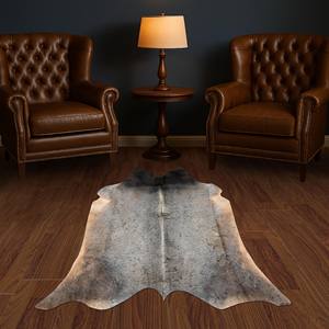Alfombra de cuero de piel de vaca natural hecha a mano, alfombra de decoración única para el hogar - Product Image 1