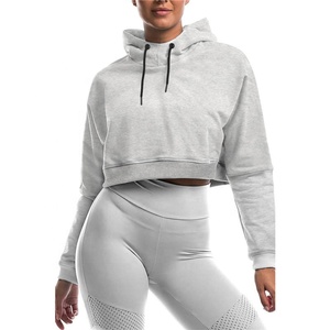 2023 Women's Winter Clothing Hot Selling Cotton Hoodie Set Sweat-Wicking Anti-Bacterial Breathable Fleece <b>Crop</b> <b>Top</b> Latest Ladies - Product Image 1