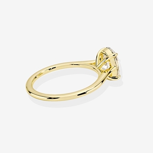 Bague de fiançailles solitaire en diamant de laboratoire taillé portugais, or 18 carats, style Provence - Product Image 2