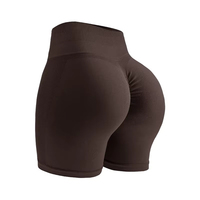 Shorts de Yoga de Cintura Alta para Mujer, Secado Rápido, Transpirables, Cierre Elástico, Diseño Sólido con Efecto Push-Up, Poliéster/Algodón, Personalizables con Estampado