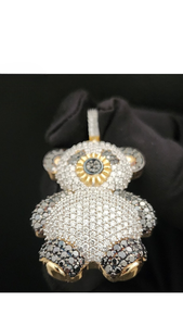 Collar de Plata con Colgante de Oso de Peluche con Diamantes de Imitación VVS, Estilo Hip Hop - Product Image 5